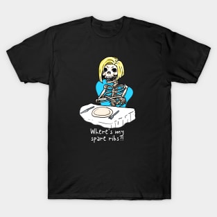 spare ribs skeleton funny T-Shirt